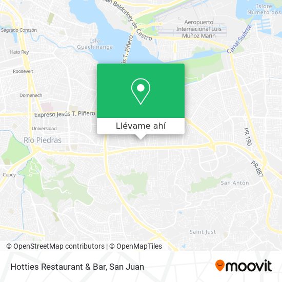 Mapa de Hotties Restaurant & Bar