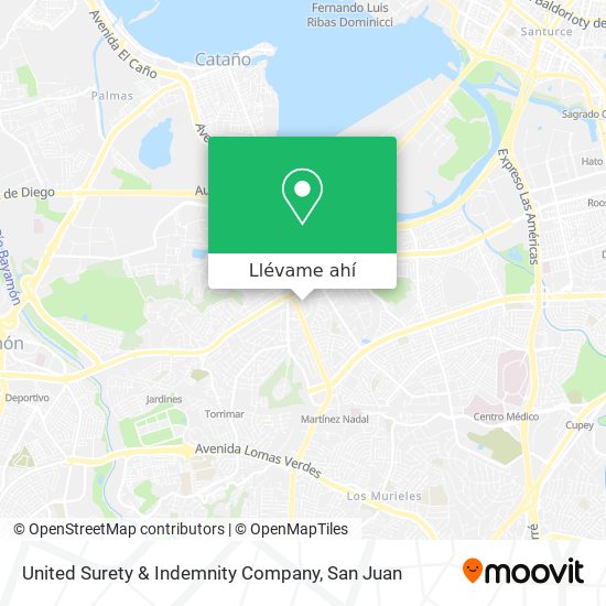 Mapa de United Surety & Indemnity Company