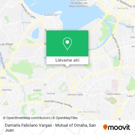 Mapa de Damaris Feliciano Vargas - Mutual of Omaha