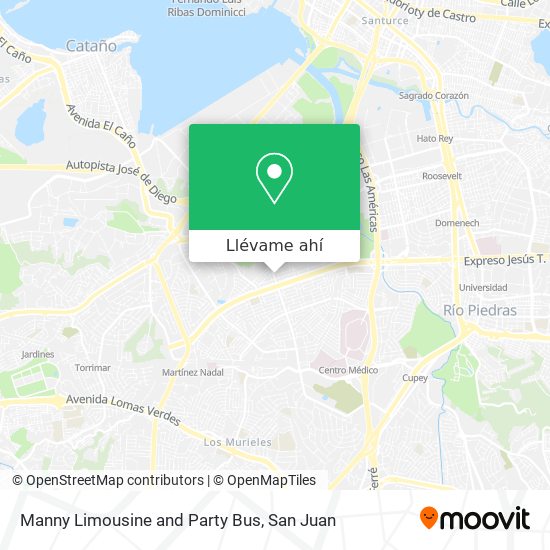 Mapa de Manny Limousine and Party Bus