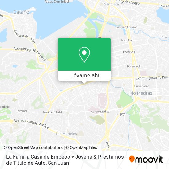 Mapa de La Familia Casa de Empeòo y Joyerìa & Prèstamos de Tìtulo de Auto