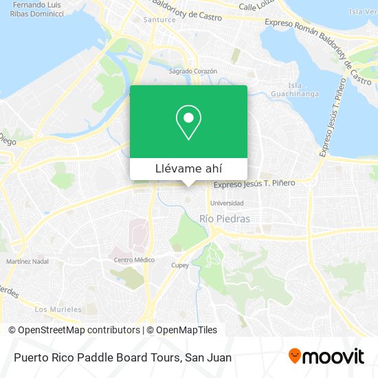 Mapa de Puerto Rico Paddle Board Tours