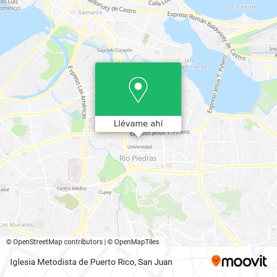 Mapa de Iglesia Metodista de Puerto Rico
