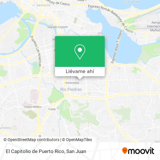Mapa de El Capitolio de Puerto Rico