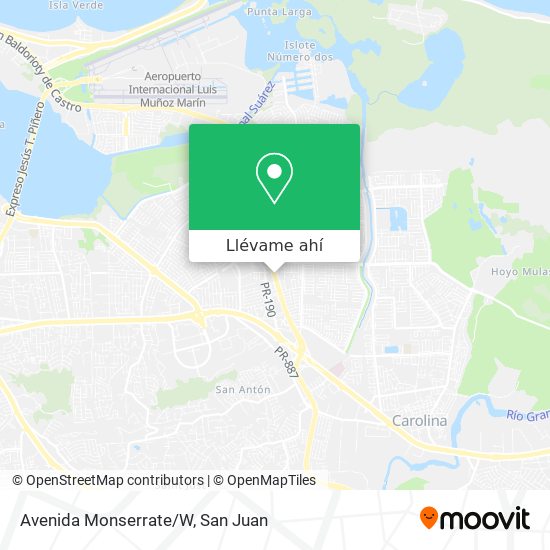 Mapa de Avenida Monserrate/W