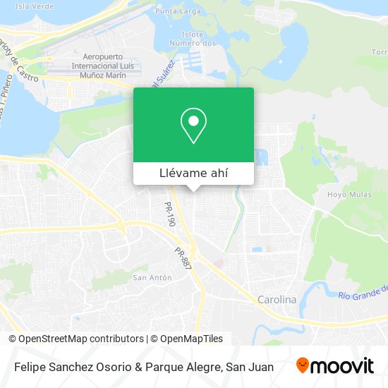 Mapa de Felipe Sanchez Osorio & Parque Alegre