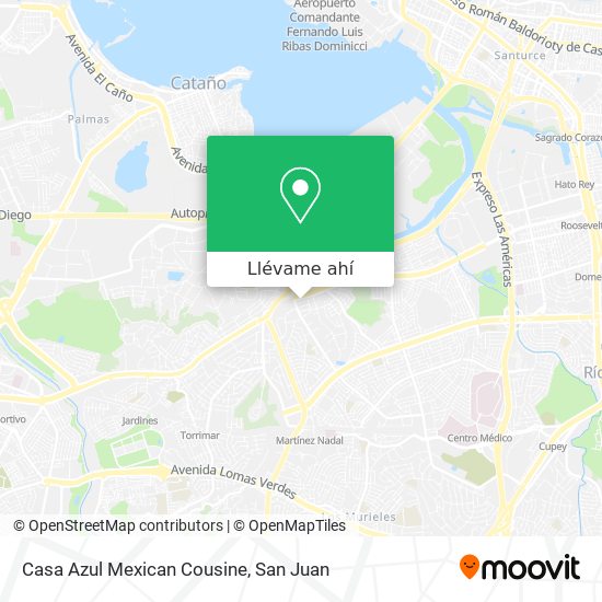 Mapa de Casa Azul Mexican Cousine