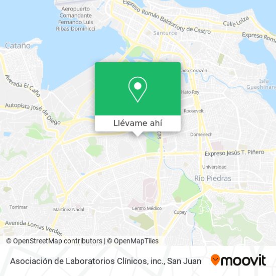 Mapa de Asociación de Laboratorios Clínicos, inc.