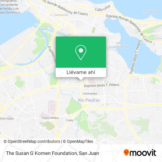 Mapa de The Susan G Komen Foundation