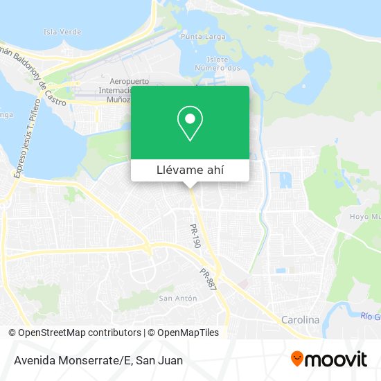 Mapa de Avenida Monserrate/E
