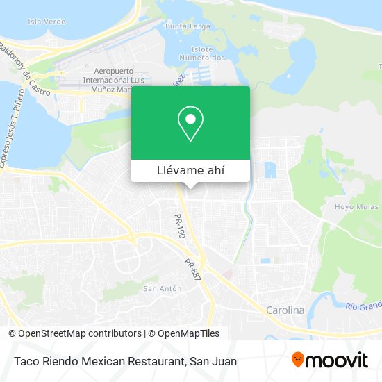 Mapa de Taco Riendo Mexican Restaurant