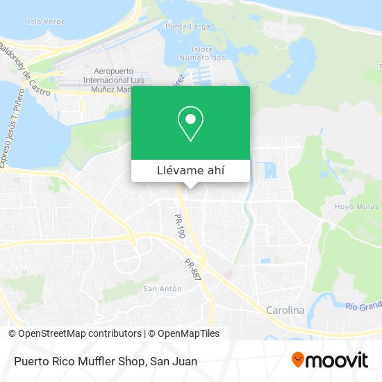 Mapa de Puerto Rico Muffler Shop