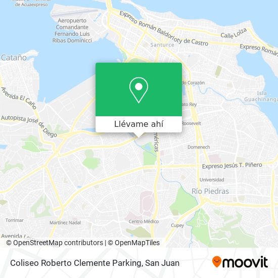 Mapa de Coliseo Roberto Clemente Parking