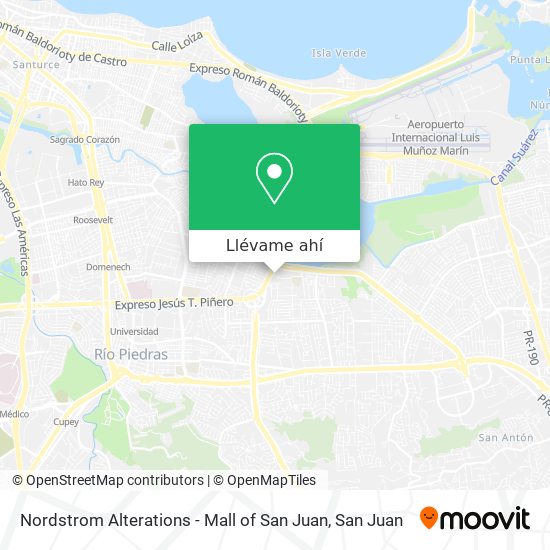Mapa de Nordstrom Alterations - Mall of San Juan