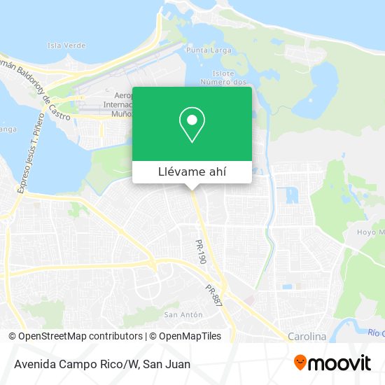 Mapa de Avenida Campo Rico/W
