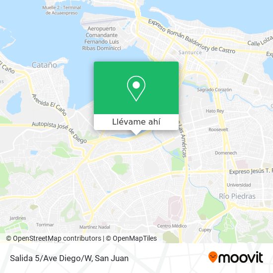 Mapa de Salida 5/Ave Diego/W