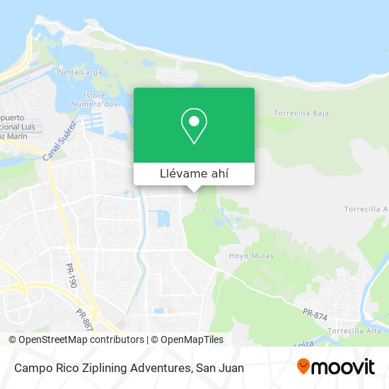 Mapa de Campo Rico Ziplining Adventures