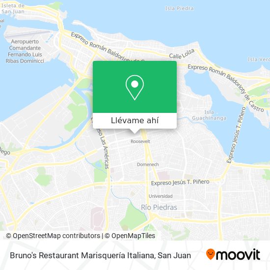 Mapa de Bruno's Restaurant Marisquería Italiana