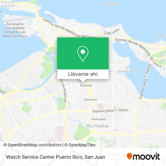 Mapa de Watch Service Center Puerto Rico