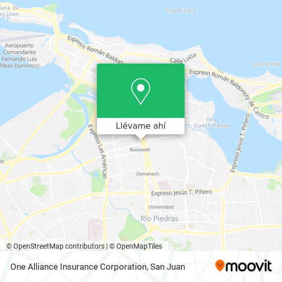 Mapa de One Alliance Insurance Corporation