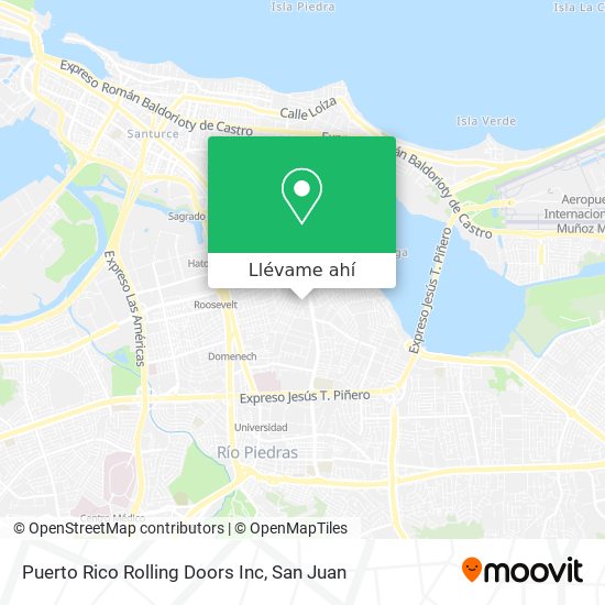 Mapa de Puerto Rico Rolling Doors Inc