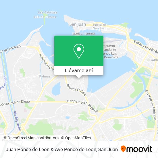 Mapa de Juan Pónce de León & Ave Ponce de Leon