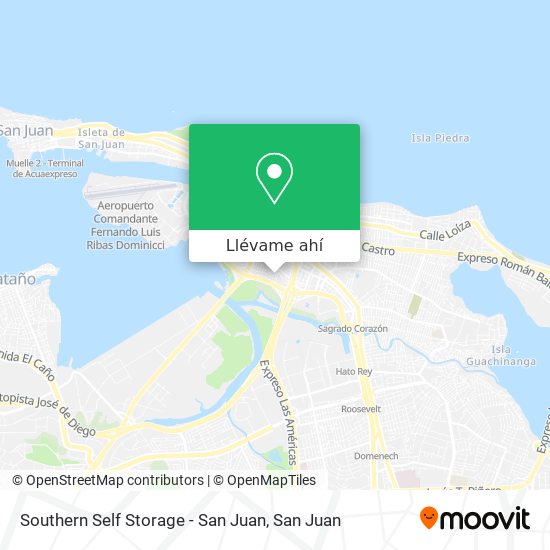Mapa de Southern Self Storage - San Juan