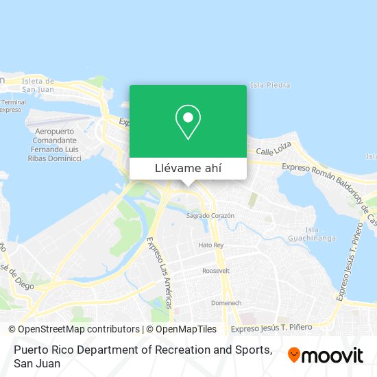Mapa de Puerto Rico Department of Recreation and Sports