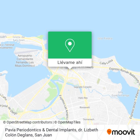 Mapa de Pavía Periodontics & Dental Implants, dr. Lizbeth Colón Deglans