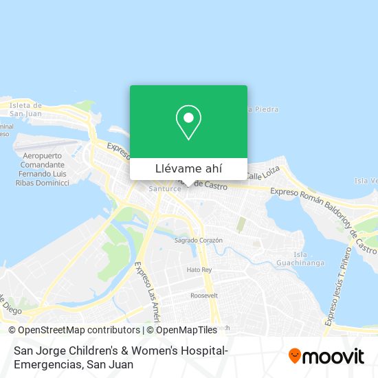 Mapa de San Jorge Children's & Women's Hospital-Emergencias