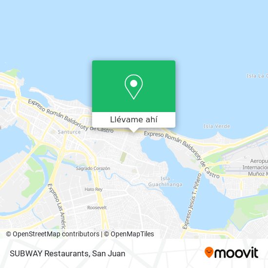 Mapa de SUBWAY Restaurants