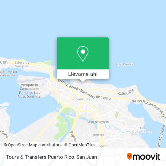 Mapa de Tours & Transfers Puerto Rico