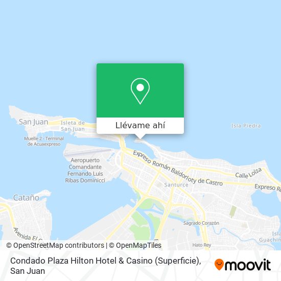 Mapa de Condado Plaza Hilton Hotel & Casino (Superficie)