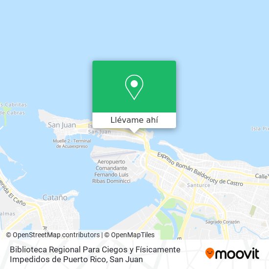 Mapa de Biblioteca Regional Para Ciegos y Físicamente Impedidos de Puerto Rico