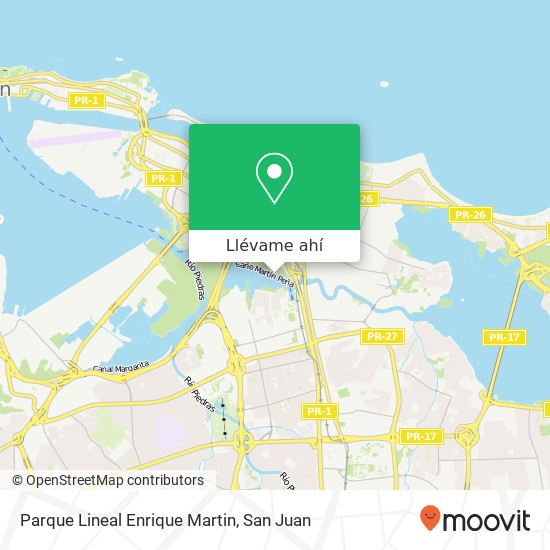 Mapa de Parque Lineal Enrique Martin