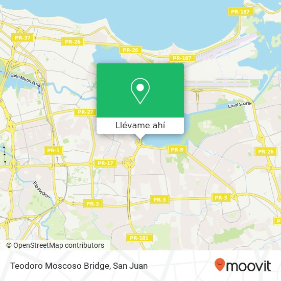 Mapa de Teodoro Moscoso Bridge