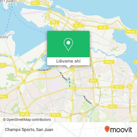 Mapa de Champs Sports