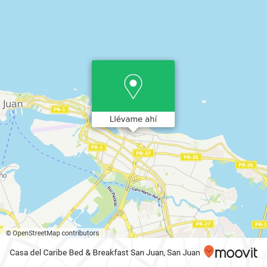 Mapa de Casa del Caribe Bed & Breakfast San Juan
