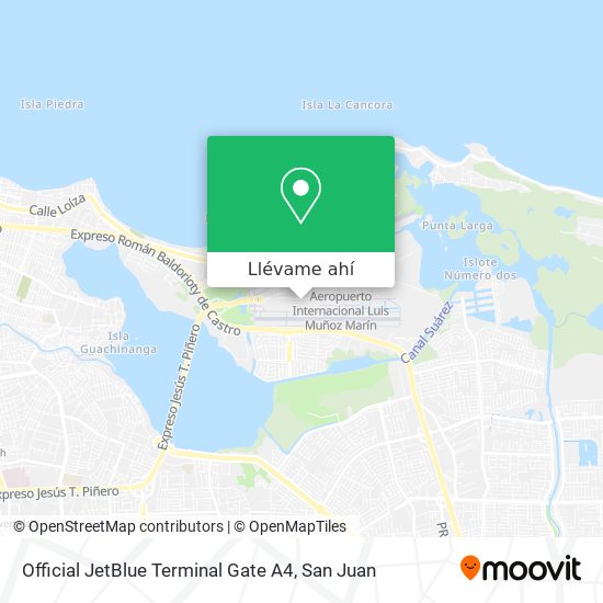 Mapa de Official JetBlue Terminal Gate A4