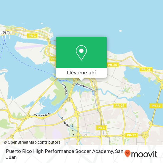 Mapa de Puerto Rico High Performance Soccer Academy