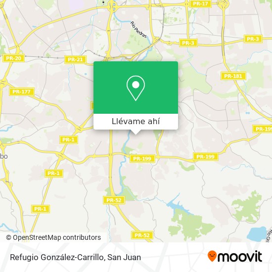 Mapa de Refugio González-Carrillo