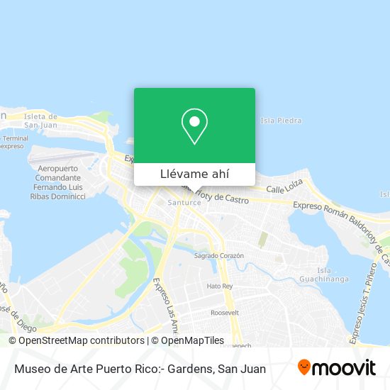 Mapa de Museo de Arte Puerto Rico:- Gardens