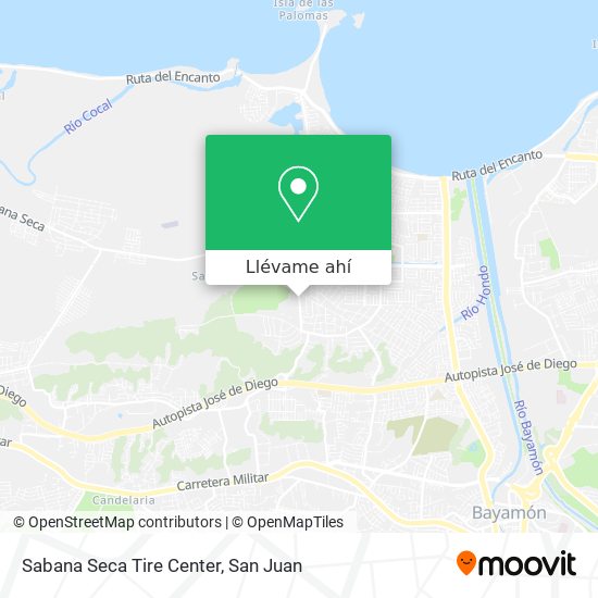 Mapa de Sabana Seca Tire Center