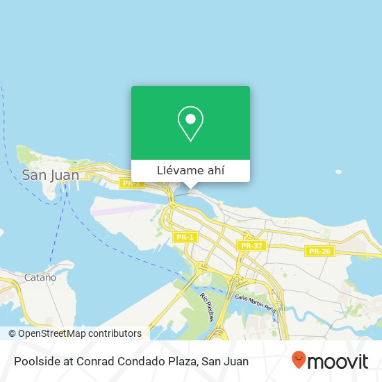 Mapa de Poolside at Conrad Condado Plaza