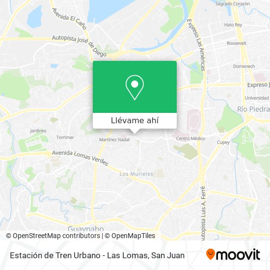 Mapa de Estación de Tren Urbano - Las Lomas