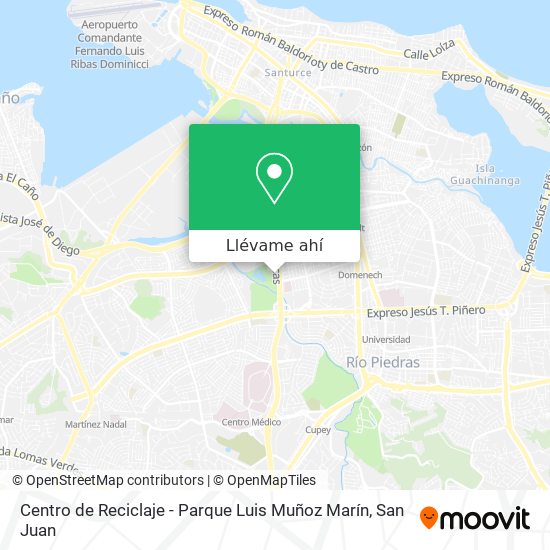 Mapa de Centro de Reciclaje - Parque Luis Muñoz Marín
