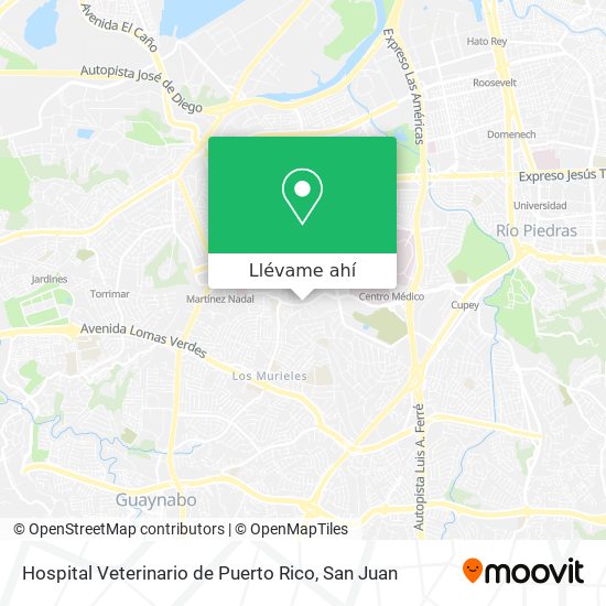 Mapa de Hospital Veterinario de Puerto Rico