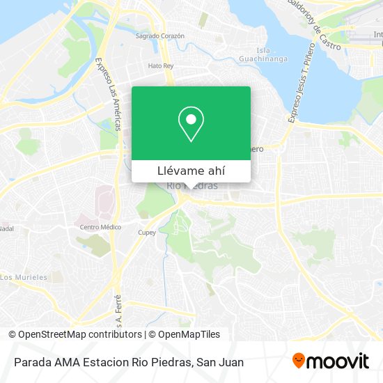 Mapa de Parada AMA Estacion Rio Piedras
