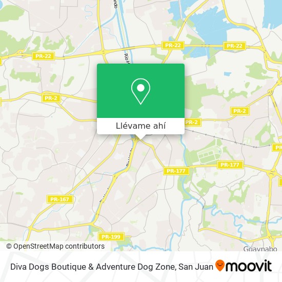 Mapa de Diva Dogs Boutique & Adventure Dog Zone