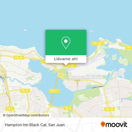 Mapa de Hampton Inn Black Cat